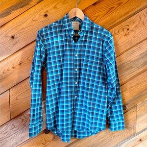 BILLY REID - Men’s Plaid Button Up Casual Shirt • Size Small